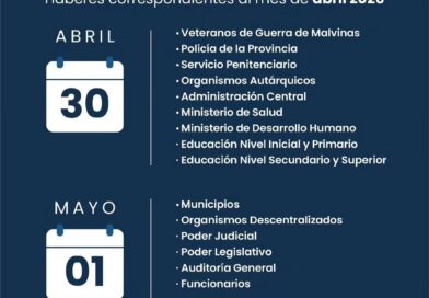 CRONOGRAMA DE PAGOS DE HABERES DE ABRIL PARA ESTATALES JUJEÑOS CONFIRMADO